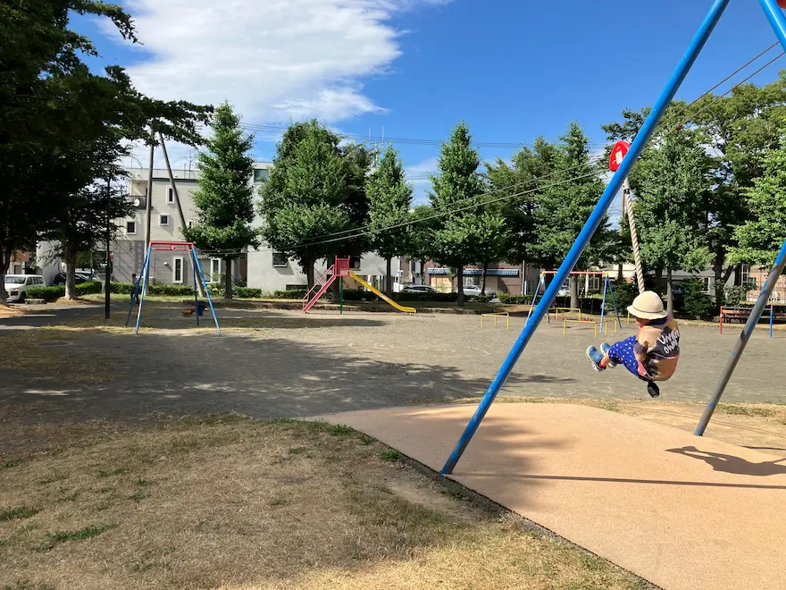 札幌市西区発寒大空公園ターザンロープ