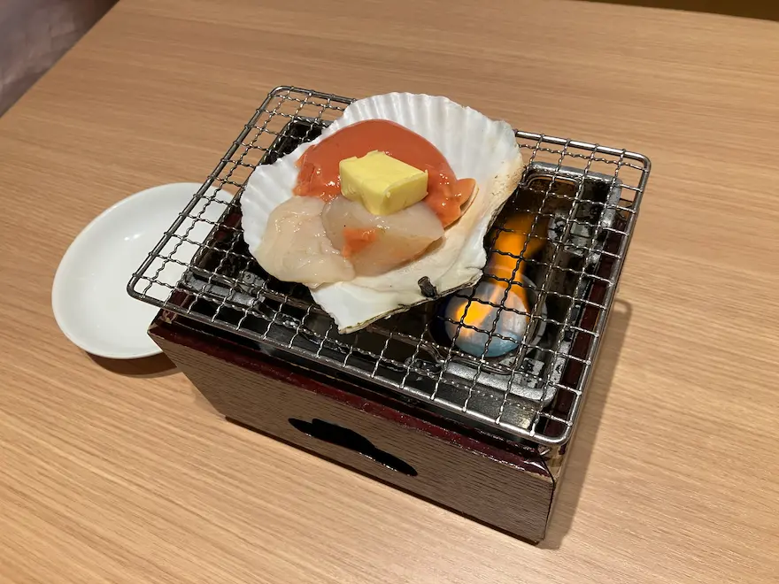 登別第一滝本館連泊者特典ほたてのバター焼き