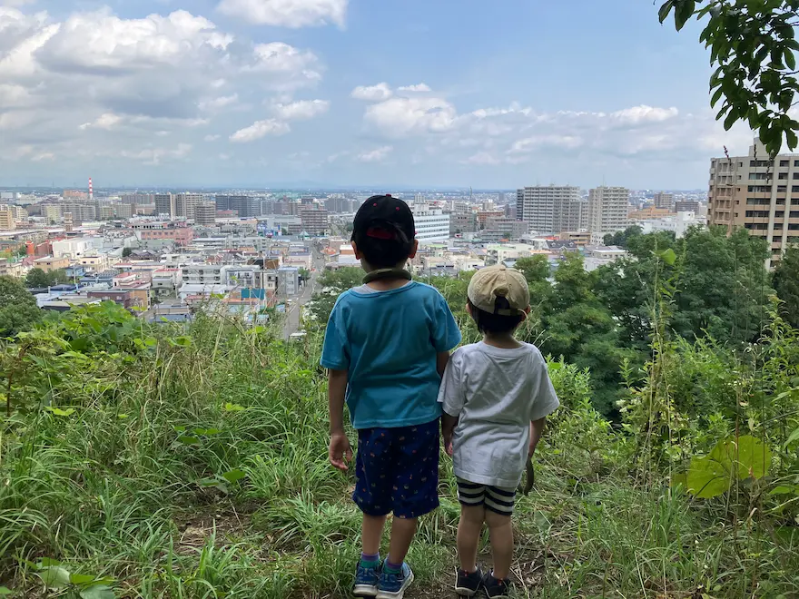 札幌市西区宮丘公園からみた景色